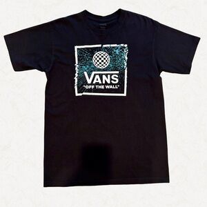 Vans Off The Wall Checkerboard Graphic Tee Black Medium Skate Streetwear